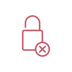 padlock icon vector logo template