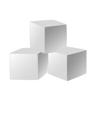 Set of metal cubes for cooling drinks vector illustration isolated on white background