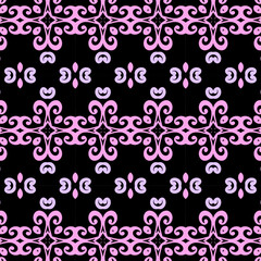 black purple elegant  Royal vintage ethnic style floral  mandala  modern seamless geometric pattern abstract design element