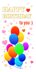 new bright card-banner, birthday greeting "happy birthday"