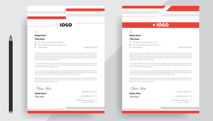 Letter Head Template Design, Business style letterhead templates for your project design, Vector illustration, Unique style letterhead templates for your Business. letterhead flyer corporate official.