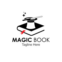 magic book logo design vector