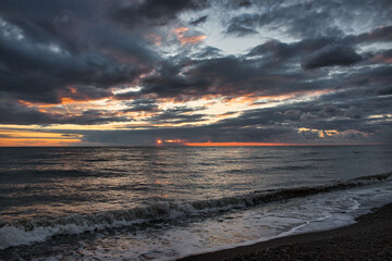 Obraz premium sunset at the beach