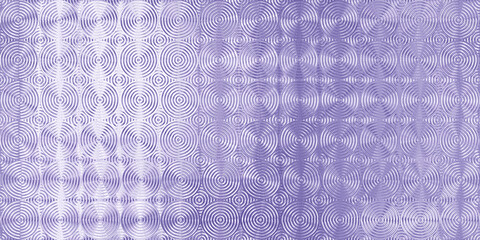Seamless frosted or etched glass circles background texture in Digital Lavender color of the year for 2023. Contemporary trendy tileable violet purple backdrop pattern with copyspace. 3D rendering..