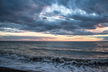 Obraz premium sunset over the beach