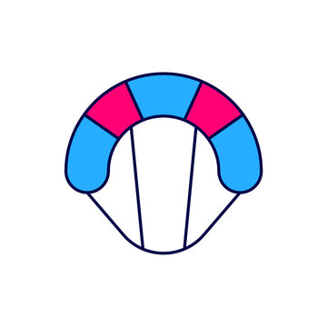 recommend clip art: Filled outline Parachute icon isolated on white background. Extreme sport. Sport equipment. Vector