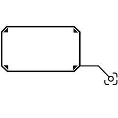 Layout for links and digital information. Hud callout titles.