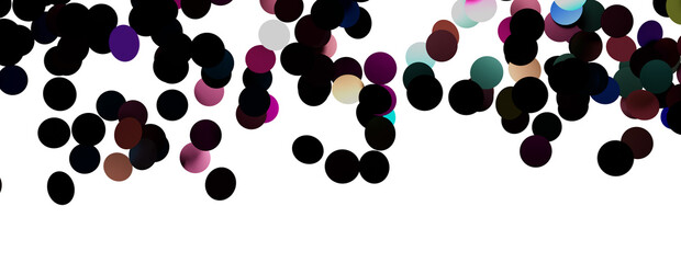 3D animation of exploding confetti