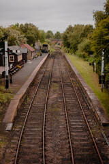 Fototapeta na wymiar Durham UK: 7th June 2022: Tanfield Railway Station during the Queens Jubilee