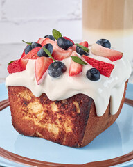 cake with berries