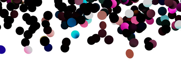 Multicolor confetti abstract background with a lot of falling pieces, isolated
