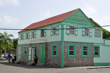 street in the town of Basseterre, in St. Kitts island