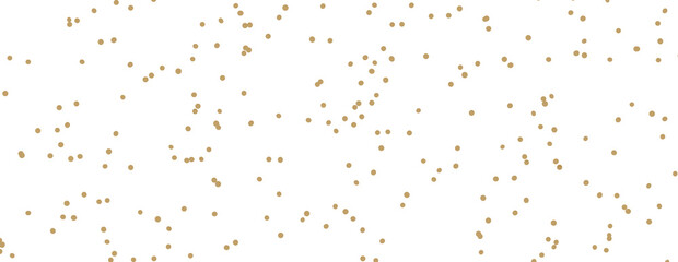 Gold confetti background, isolated on transparent background