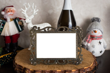 Christmas Frame Mockup Template Artwork
