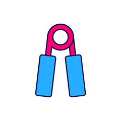 Filled outline Sport expander icon isolated on white background. Sport equipment. Vector