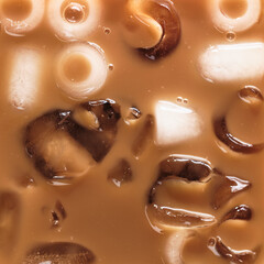 Ice coffee close-up