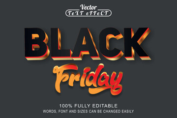 Black friday - edit text effect, font style