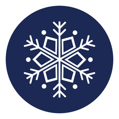 Snowflake. Vector icon with geometrical snowflake. Winter and New Year themes - 541797522