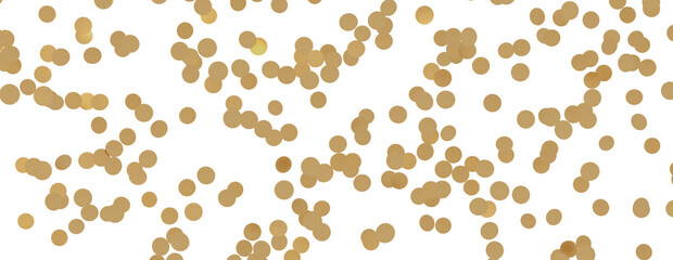 Gold confetti background, isolated on transparent background