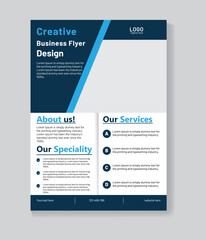 Corporate Flyer Creative Template Design. Business Flyer poster pamphlet brochure cover design layout background, vector template in A4 size. 