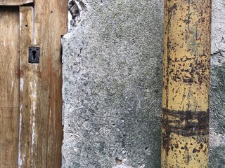 Old pipe and door
