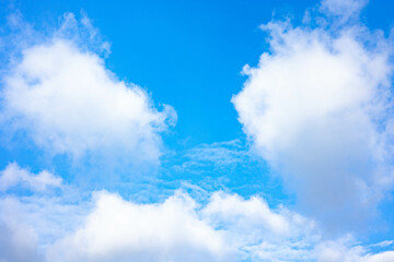 Blue sky and clouds. Heaven background.