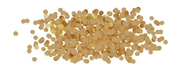 Glittering golden confetti png. Glittering golden confetti falls from above on transparent background. Celebrate festivals.