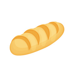 Bread icon. Bakery product Vector illustration cartoon food, isolated on white