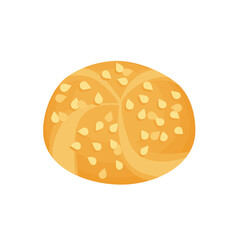 Bread icon. Bakery product Vector illustration cartoon food, isolated on white
