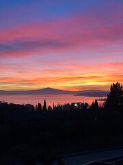 Fototapeta premium sunset in the city