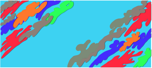 Cool colorful panoramic abstract background