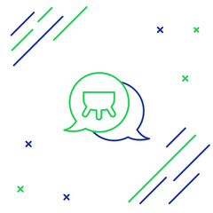 Line Udder icon isolated on white background. Colorful outline concept. Vector