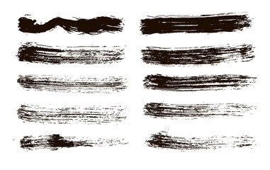 Vector Art Brushes Textures. Black Watercolor Brush. Paint Brush Strokes. Charcoal Splashes Vector. Artistic Water Colour Texture. Charcoal Brushstroke.