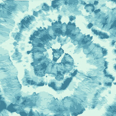 Shibori Swirl Vector. Bohemian Twist. Baby Blue Ink Illustration. Hypnotic Tie Dye Painting. Classic Blue Textile. Watercolor Brush Effect. Psychedelic Spiral. Peace Design. Artistic Dip Dyed