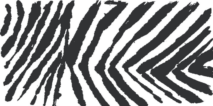 Vector Zebra Textile. Savannah Pattern. Black White Summer Stripes. Vector Animal Skin Fabric. Trendy Luxury Paint. Watercolor Texture. Tie Dye Jungle Stripes.