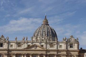 Detail of San Pietro Basilica in Vatican City