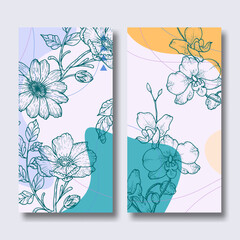 Floral wallpaper aesthetic design background