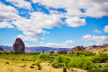 Plakat Beautiful landscape in Argentina, Piedra Parada, places for climbing