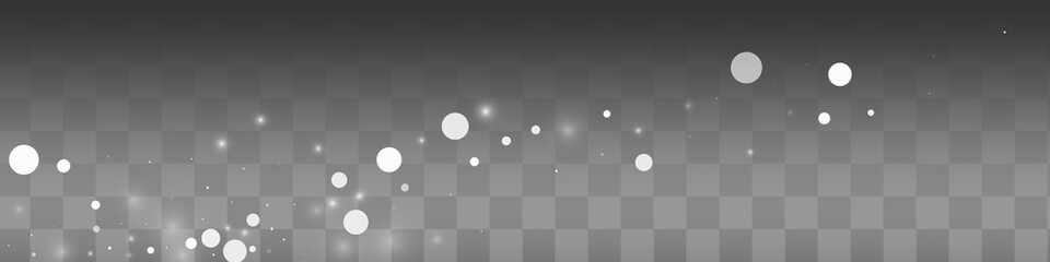 White Snow Vector Transparent Panoramic