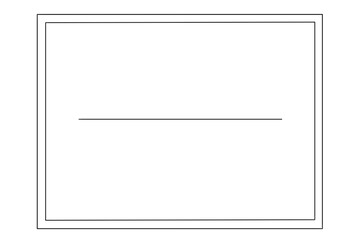 Etikett - liniert - eine Linie / Zeile - blank - weißer Rahmen - Vorlage Template Druckvorlage
