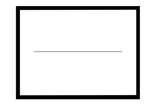 Etikett - liniert - eine Linie / Zeile - blank - schwarzer Rahmen - Vorlage Template Druckvorlage