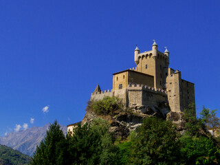 Fototapeta na wymiar Saint-Pierre Castle, Aosta Valley, Italy