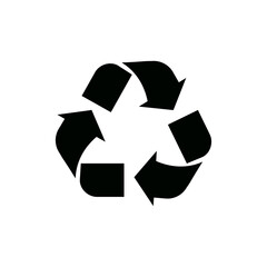 Dark recycle icon,recycle resourse isolated on white background.Vector design