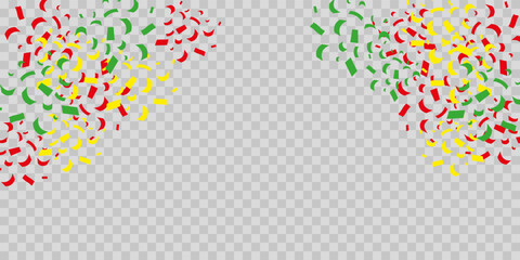 Color Confetti Isolated On White Background. Celebrate Vector Illustration