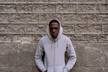 Obraz premium African American man in hoodie