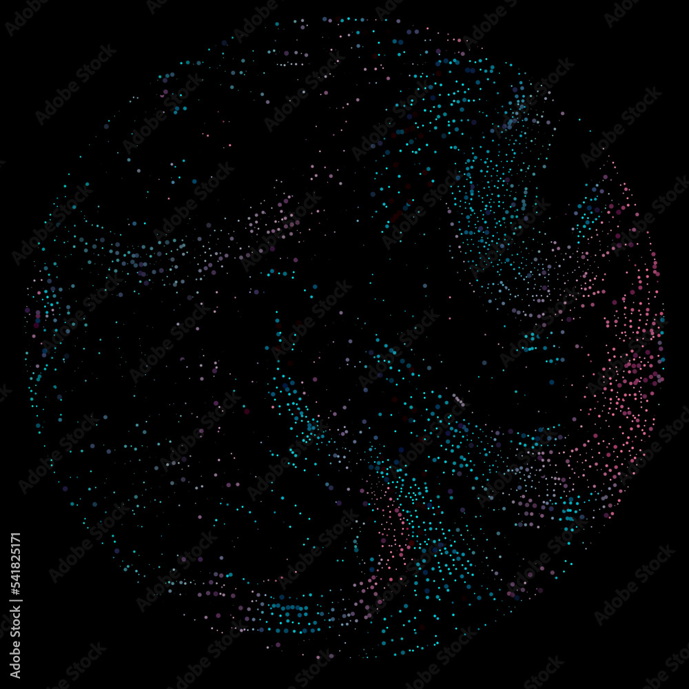 Aufkleber colorful sphere made of dots and particles. abstract vector illustration.