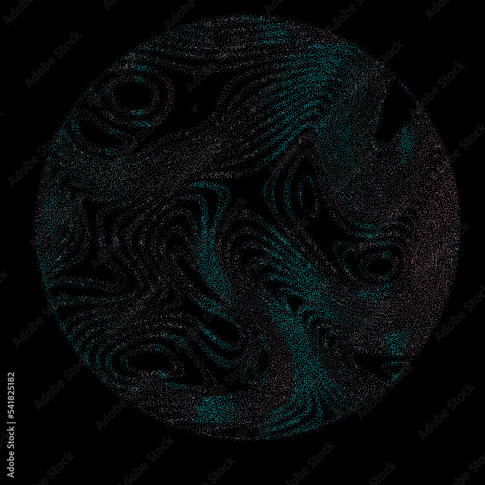 Aufkleber colorful sphere made of dots and particles. abstract vector illustration.