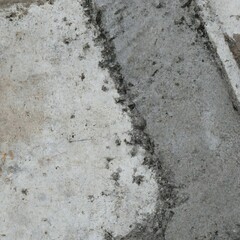 Patching a concrete floor with wet concrete