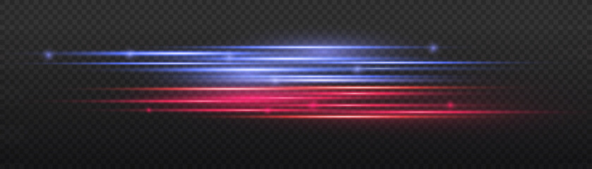 Red blue special effect, horizontal police line