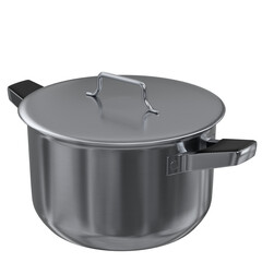 3D rendering illustration of a stock pot